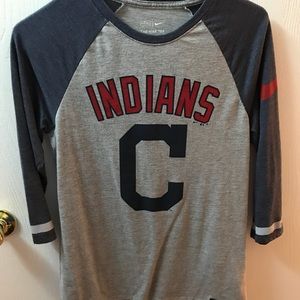 women’s nike cleveland indians baseball shirt